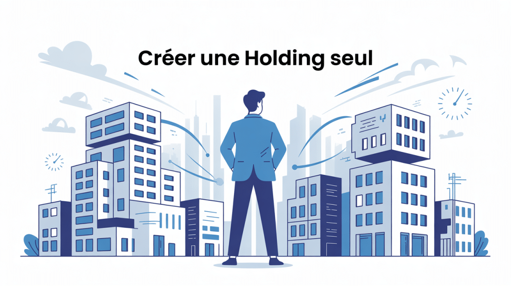 peut on créer une holding seul illustration vectorielle