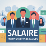 rh salaire illustration silhouettes professionnels et packages