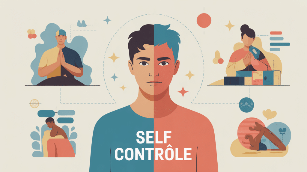 Illustration self contrôle gestion des impulsions et émotions