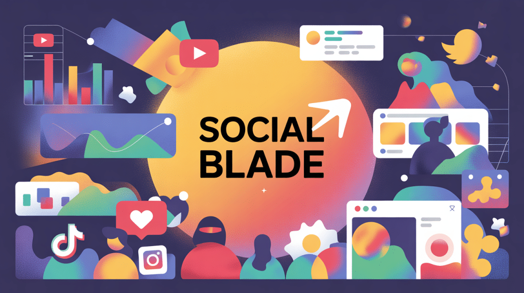 Social Blade illustration analyse performances réseaux sociaux