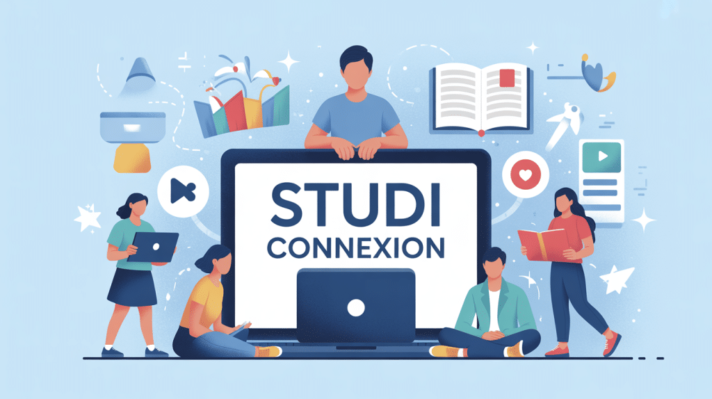 studi connexion illustration accès sécurisé étudiant