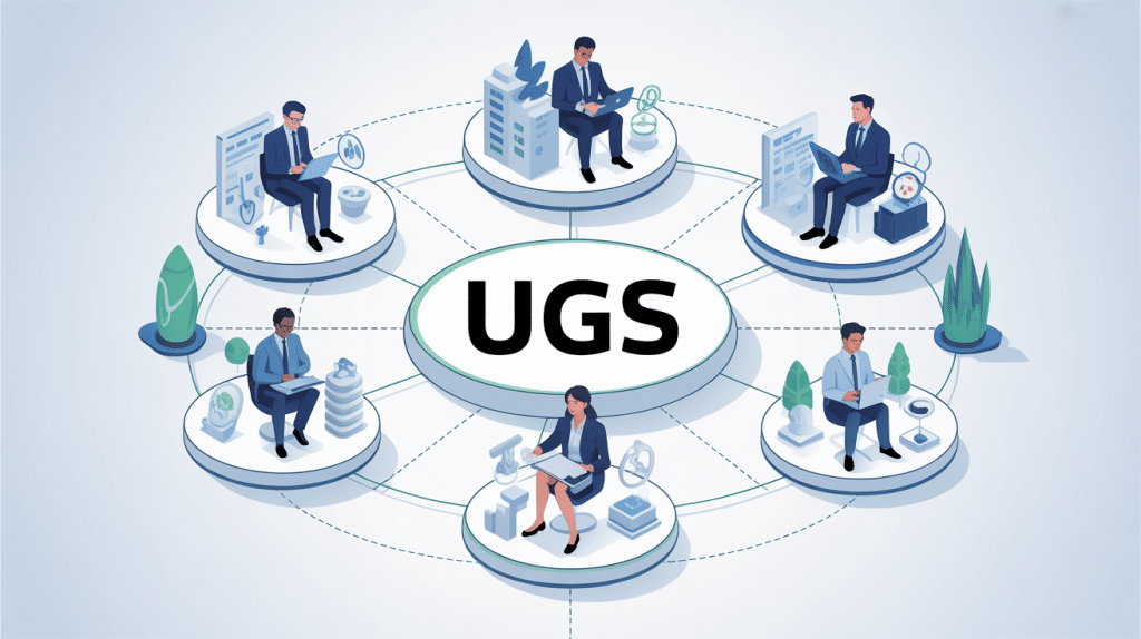 illustration ugs réseau digital