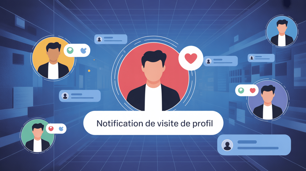 a été notifié de votre visite sur son profil illustration confidentialité