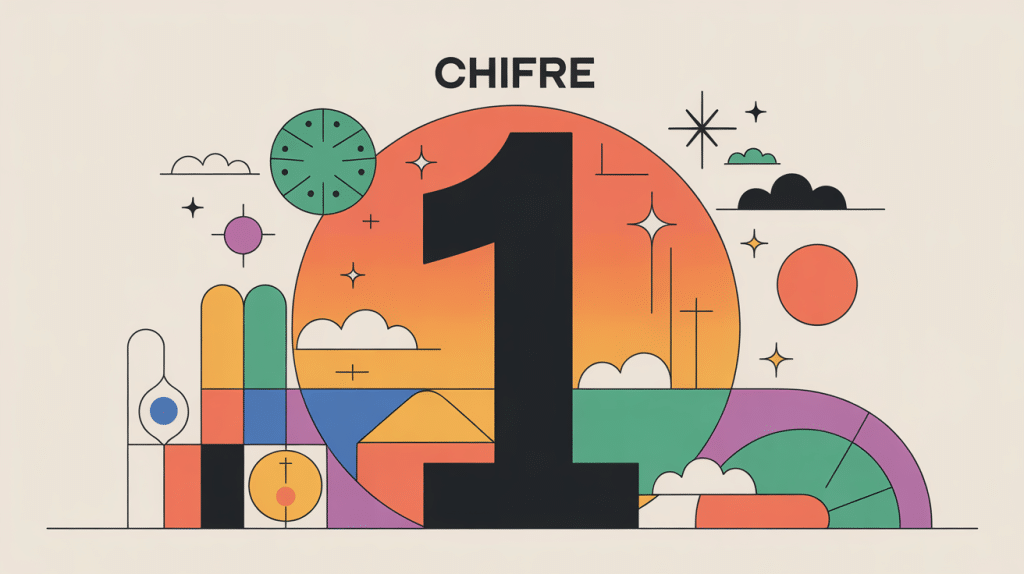 Illustration chiffre 1, importance en mathématiques culture et spiritualité