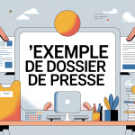 Exemple dossier de presse illustration collaborative moderne