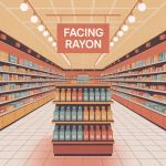 Facing rayon organisé produits alignés magasin