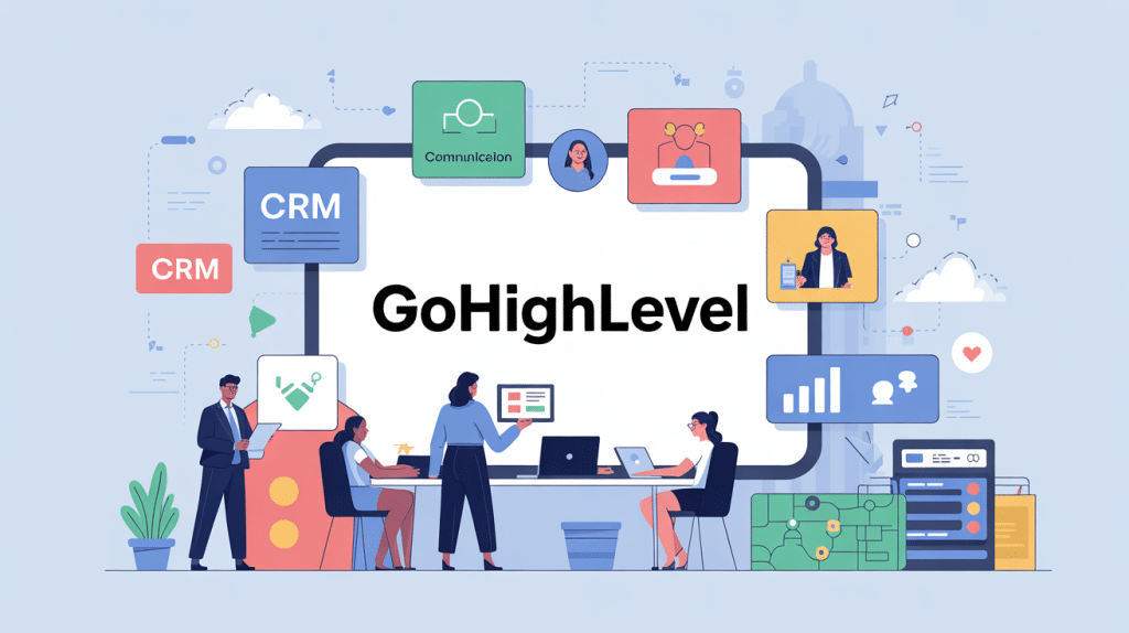 Tableau de bord GoHighLevel centralisant CRM et automatisations