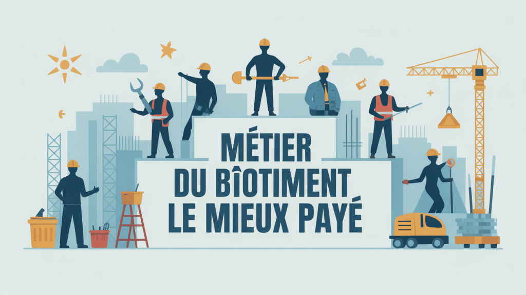 métier du bâtiment le mieux payé silhouettes métiers BTP
