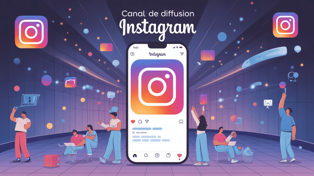 Illustration pourquoi je ne peux pas rejoindre un canal Instagram, version digitale et stylisée