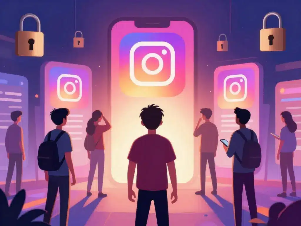 Image obstacles courants pourquoi je ne peux pas rejoindre un canal Instagram, scène utilisateur