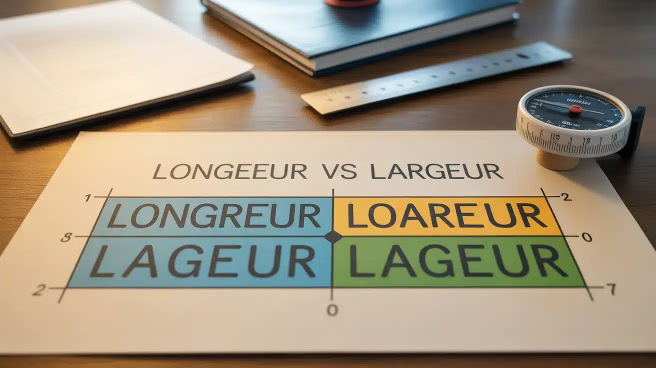 Illustration longueur par largeur rectangle