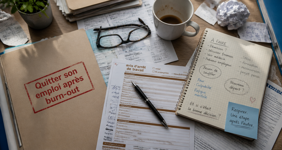 burn out quitter son emploi bureau documents
