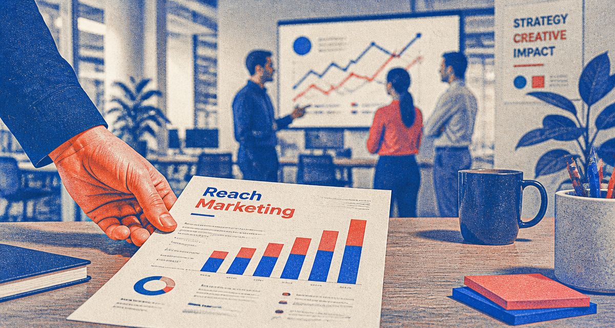 graphique reach marketing en open space