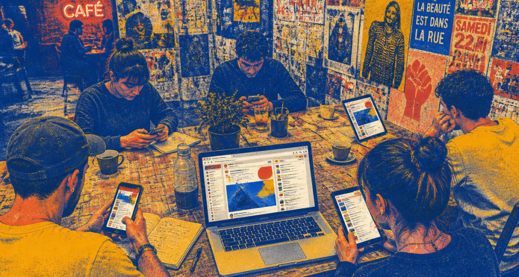 réseaux sociaux définition jeunes adultes café urbain