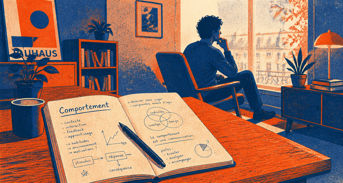 comportement psychologie personne pensive carnet salon
