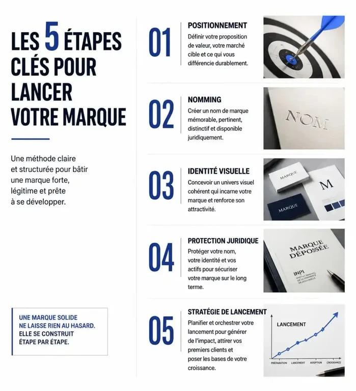 Les 5 étapes clés pour lancer sa marque avec succès