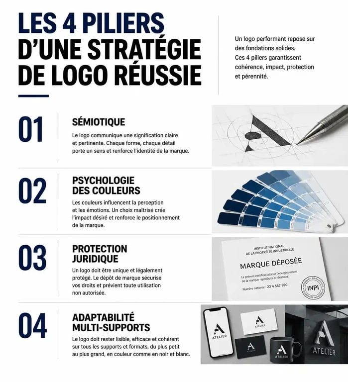 Infographie sur les stratégies logo et le branding efficace