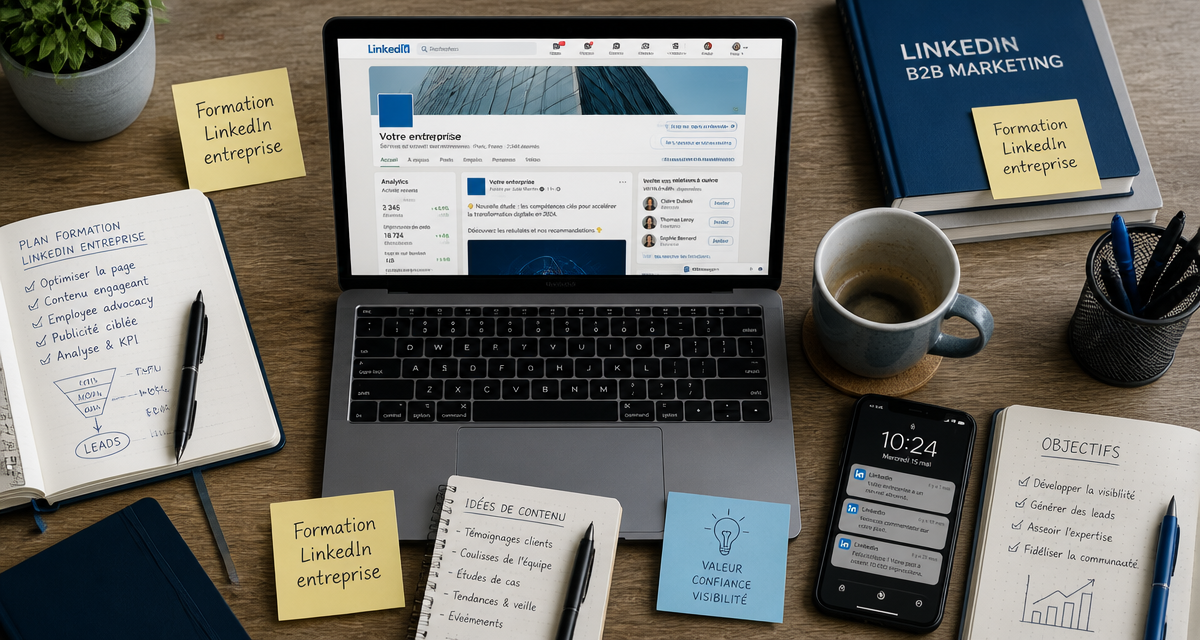 formation linkedin entreprise ordinateur bureau