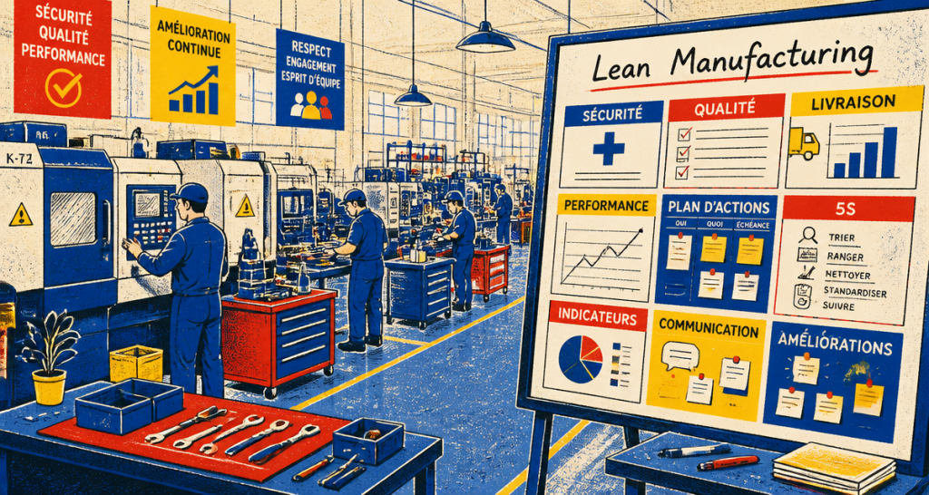 atelier lean manufacturing chaîne de production