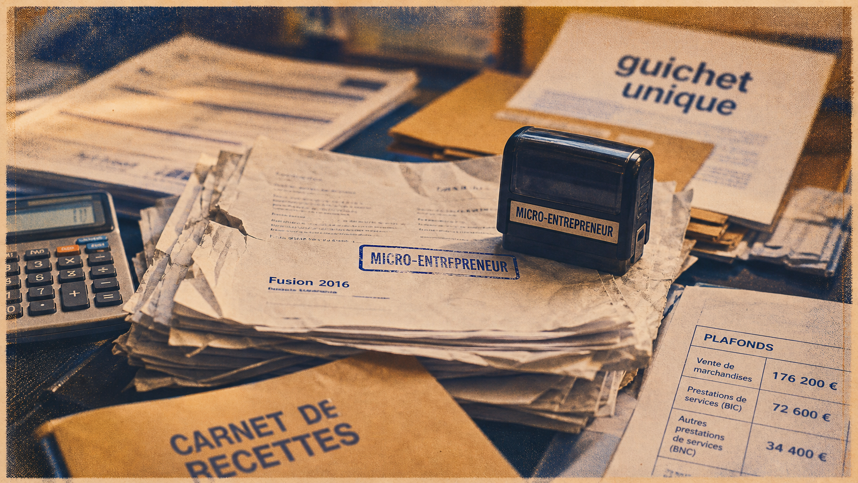 Micro entrepreneur ou auto entrepreneur, fusion des statuts 2016, formulaires et plafonds