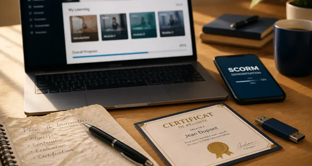 Plateformes de formation en ligne : LMS SCORM sur ordinateur