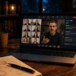 Webinar définition : conférence en ligne avec présentateur vidéo
