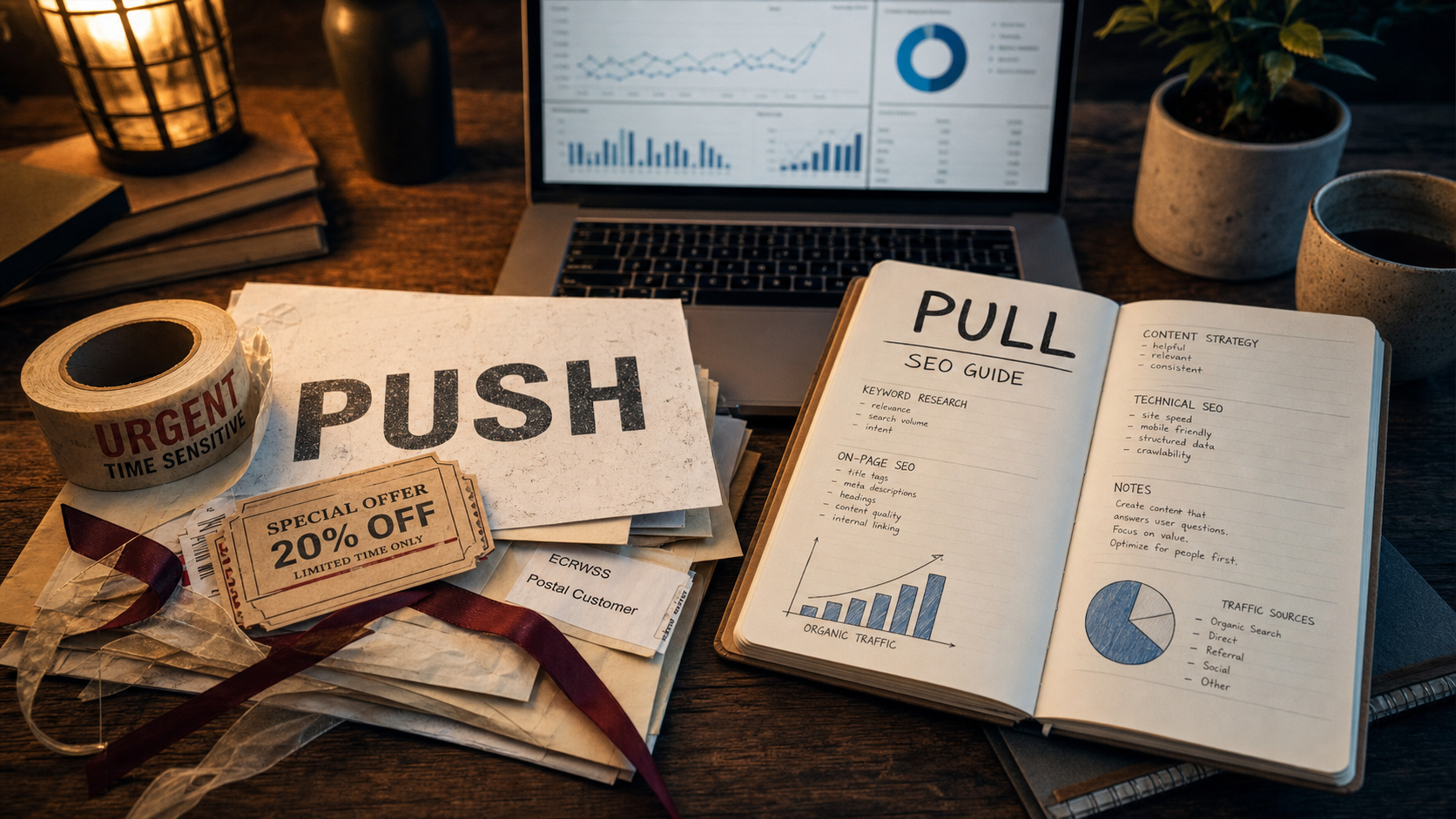 Push or pull marketing : push vs pull pour convertir l’audience