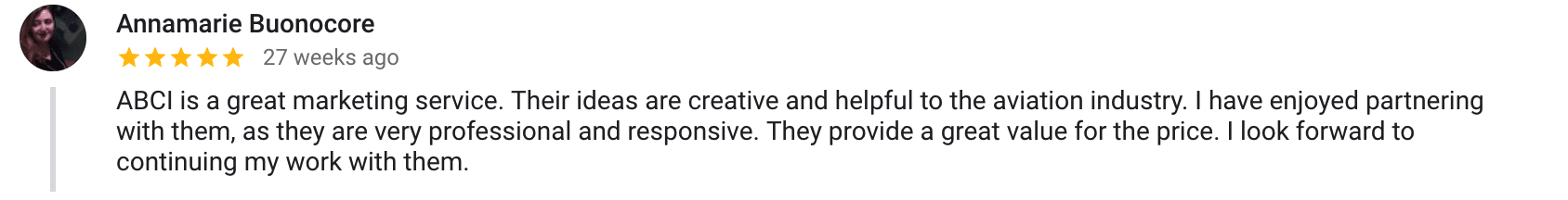 aviation marketing testimonial