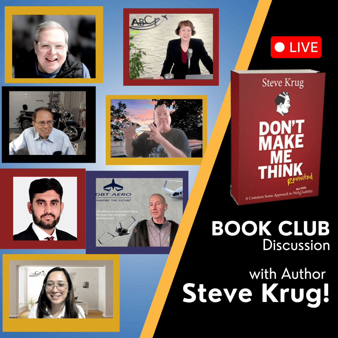 Book Club - Don't Make Me Think with Author Steve Krug - Aviation Website Design