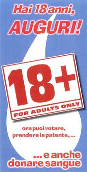 Immagine della cartolina di auguri per i 18 anni dell