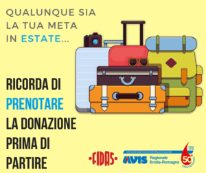 donazione estiva 2018 ricordati di prenotare la tua donazione prima di partire per le vacanze