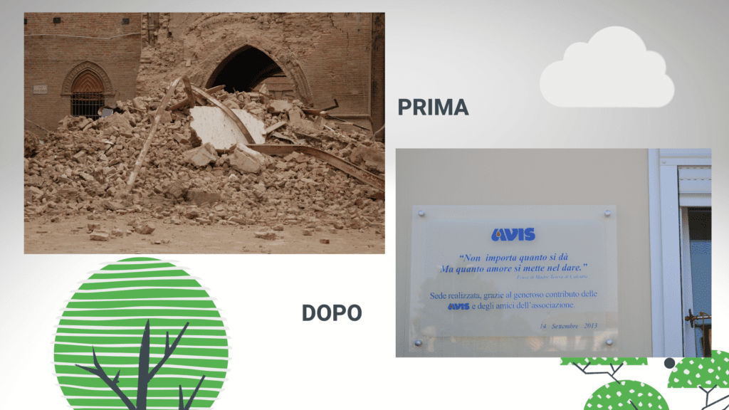 le sedi avis dopo il terremoto e oggi: 10 anni son passati