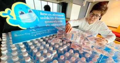 DTAC donates food and need stuff to workers at the central shrimp market