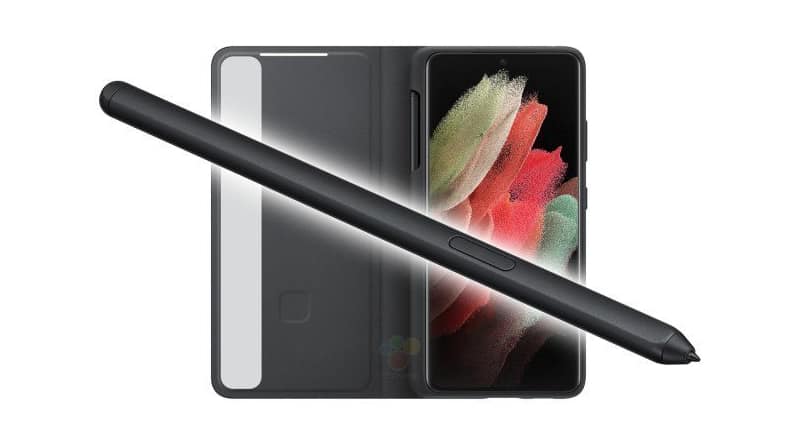 Samsung Galaxy S21 Ultra case leaked tesae support S-Pen