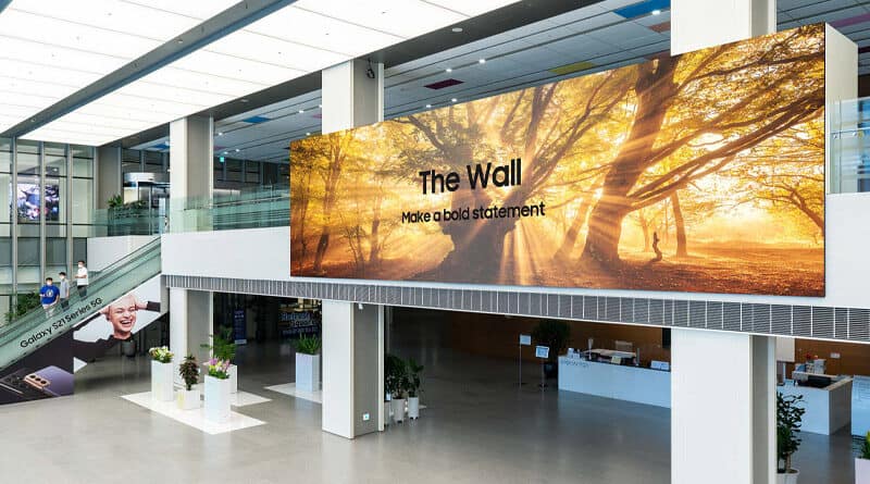 Samsung new The Wall 2021 Micro-LED TV show bigger than 1000 inches