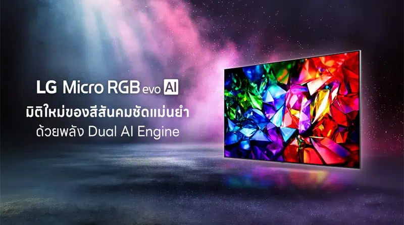 แอลจีเปิดตัวทีวีรุ่นใหม่ Micro RGB evo AI ภาพคมชัดเหนือระดับ 100 นิ้ว ...