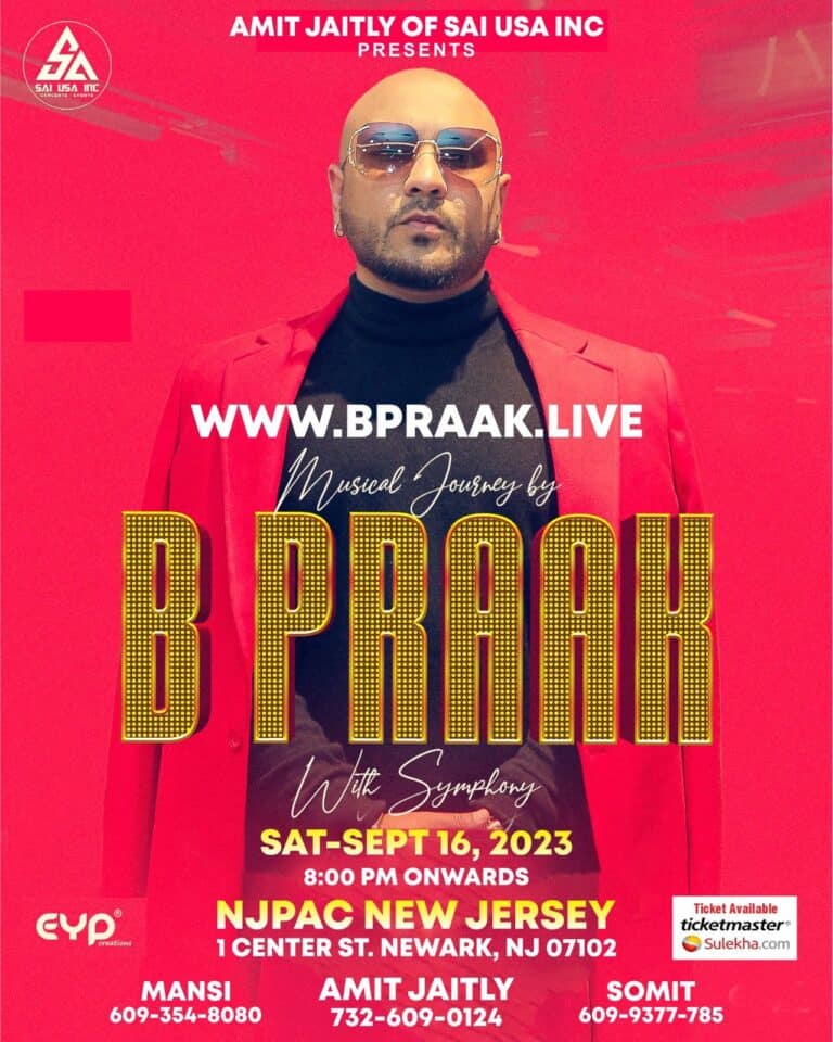 The energetic, soul-stirring melodies of B Praak’s USA concert series are brought to you by Amit Jaitly of SAI USA INC