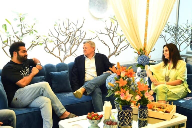 NTR Jr Hosts Netflix CEO Ted Sarandos: A Glimpse into the Star-Studded Luncheon
