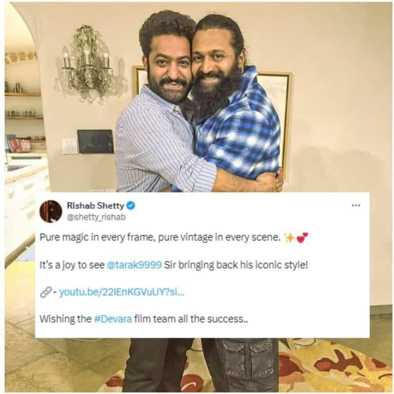 Rishab Shetty Praises NTR Jr. and Janhvi Kapoor’s Electrifying Dance in Devara’s ‘Daavudi’
