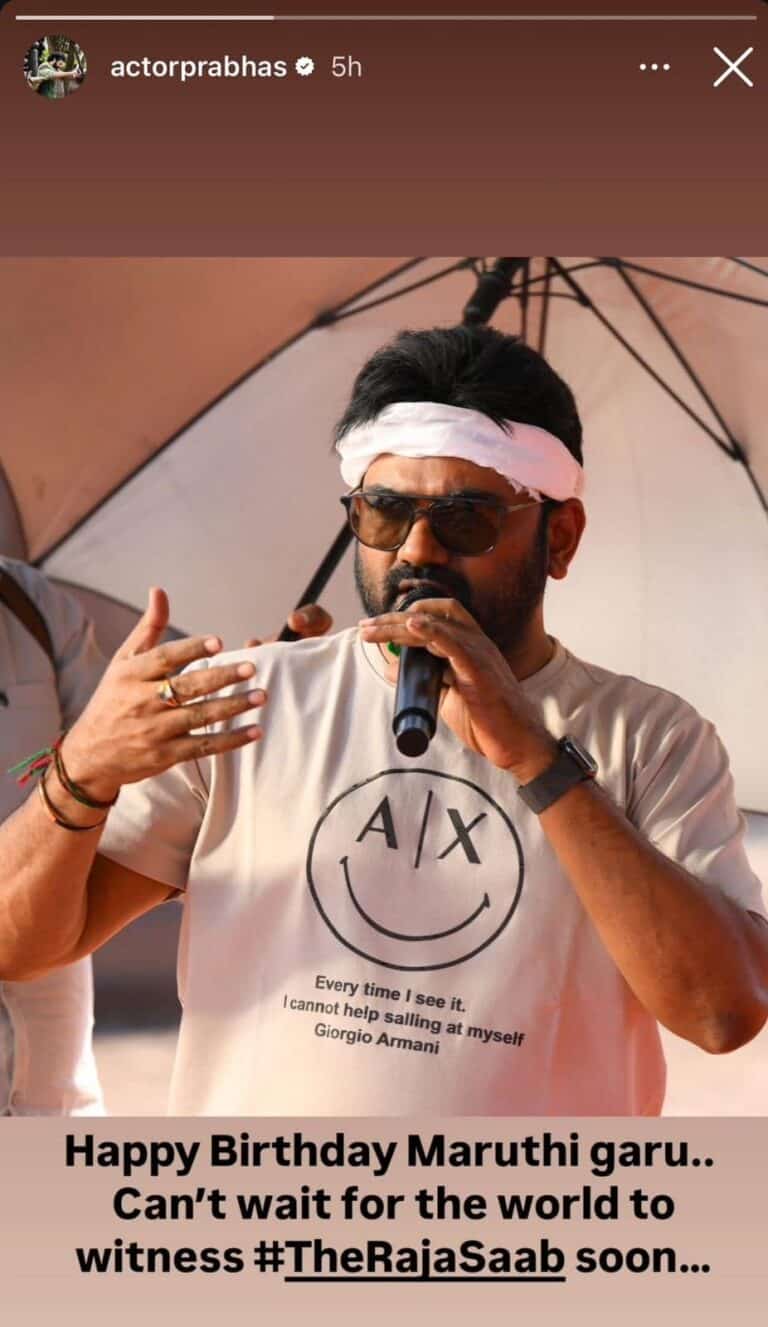 Prabhas Wishes Maruthi a Happy Birthday on Instagram