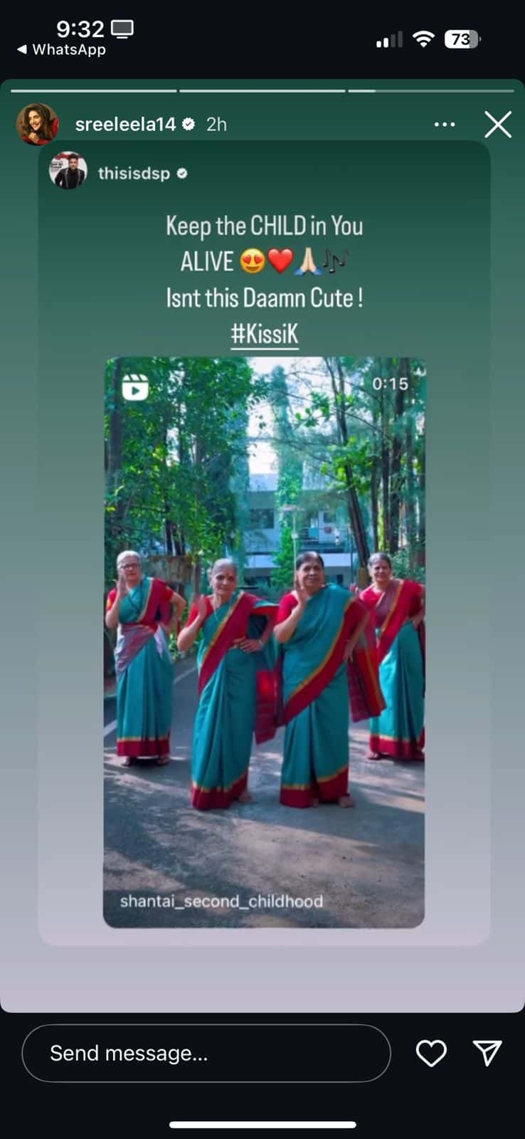 Sreeleela’s Heartwarming Gesture: Senior Women Dance to “Kissik”.