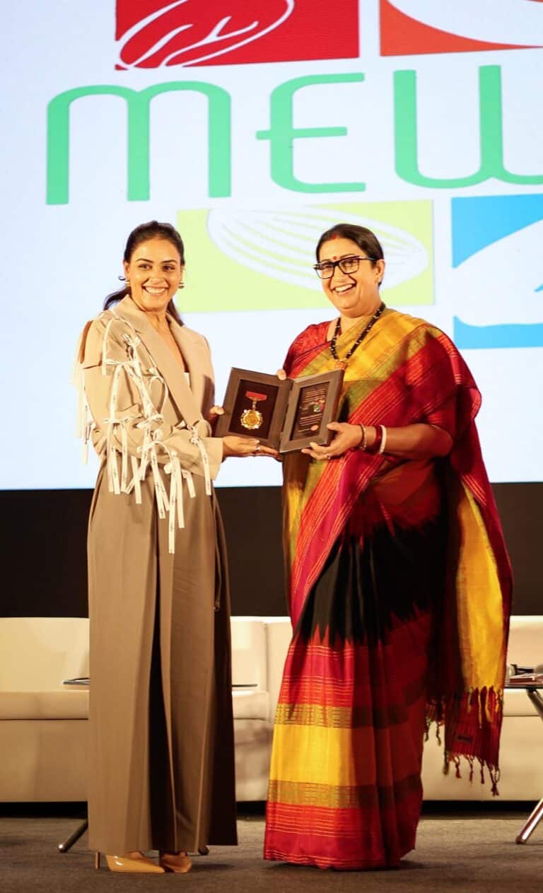Genelia Deshmukh Honored at MEWA India 2025 for Promoting Sustainable Foods.