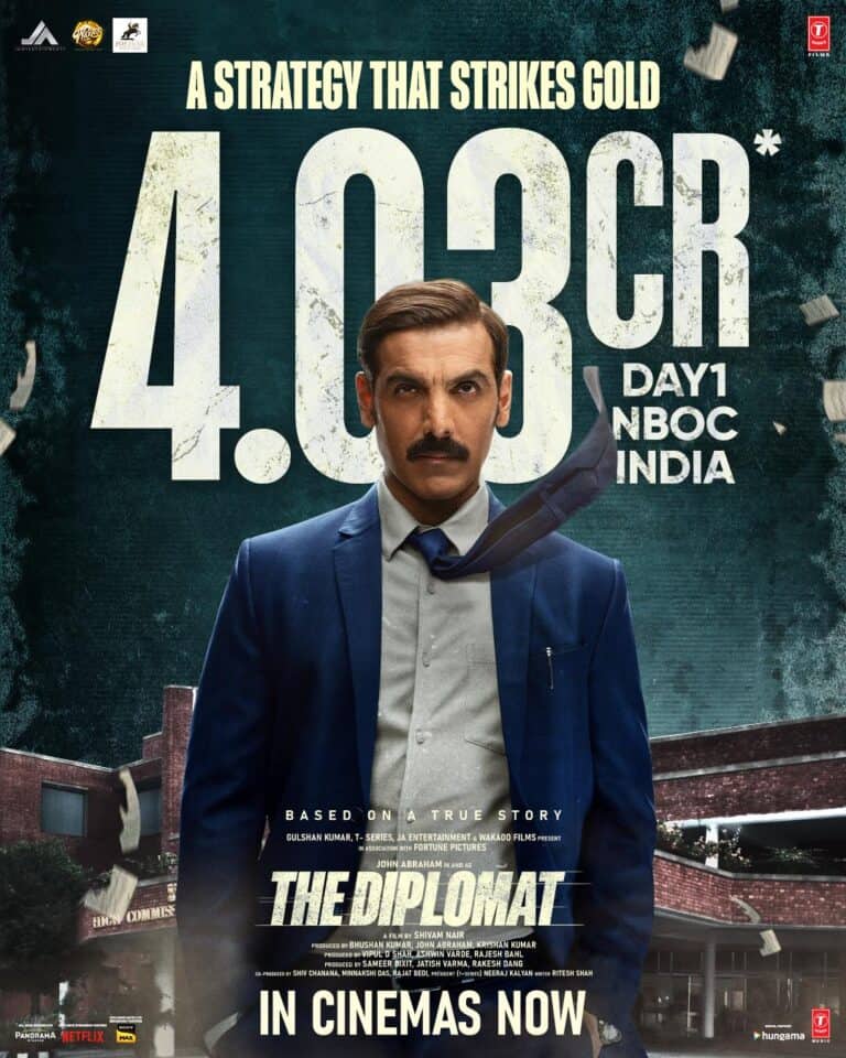 ‘The Diplomat’ Box Office Day 1: John Abraham’s Thriller Opens Strong with ₹4.03 Crore.