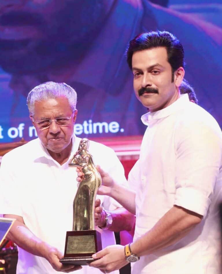 Prithviraj Sukumaran Wins Kerala State Award for Best Actor for Aadujeevitham: The Goat Life.