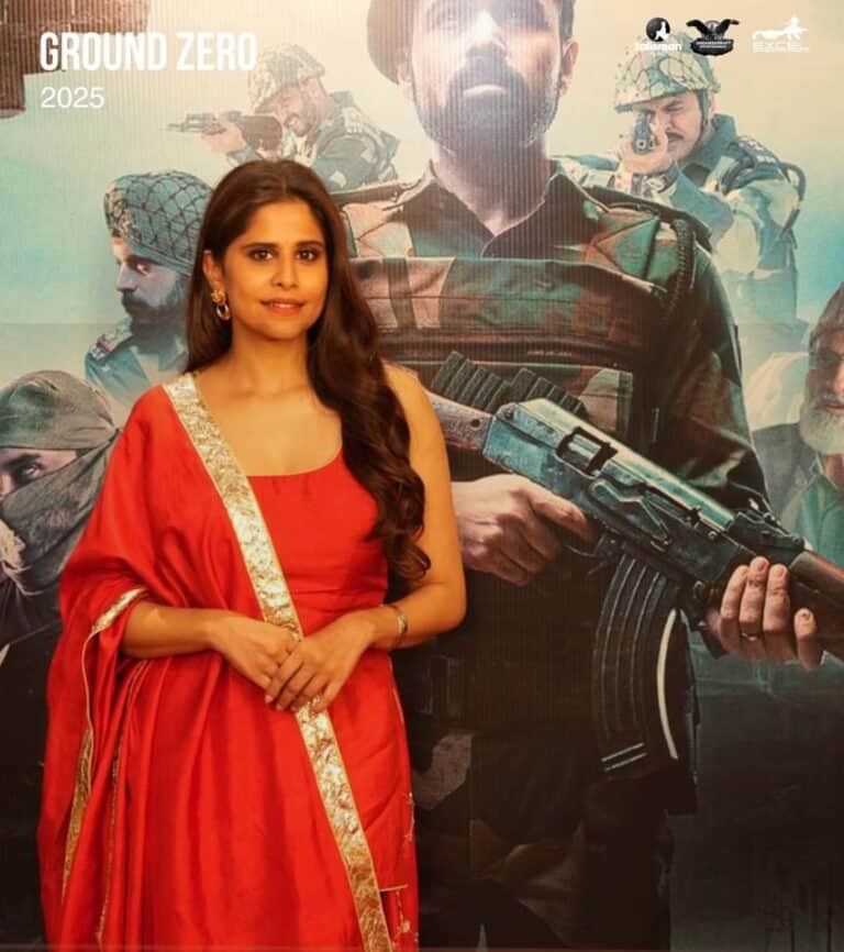 Sai Tamhankar Makes History with Ground Zero Premiere in Srinagar.