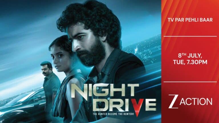 Zee Action Presents the World TV Premiere of Night Drive on 8th July.
