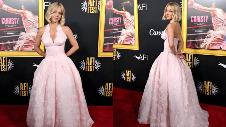 Sydney Sweeney Shines in Custom Pink Miu Miu Gown and Icy Blonde Bob at AFI Fest 2025 “Christy” Premiere