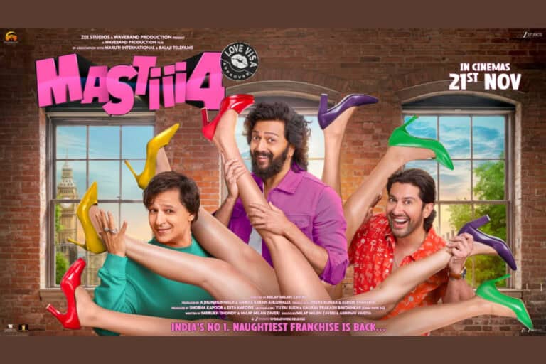 The Original Trio Is Back! Waveband Production has released a colourful second poster for “Mastiii 4.” The trailer will be out soon”