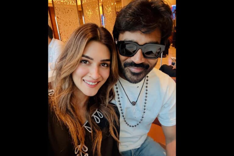 Kriti Sanon posts a touching picture with Dhanush and says “Kal Phir Milenge” before the launch of the Tere Ishk Mein trailer.