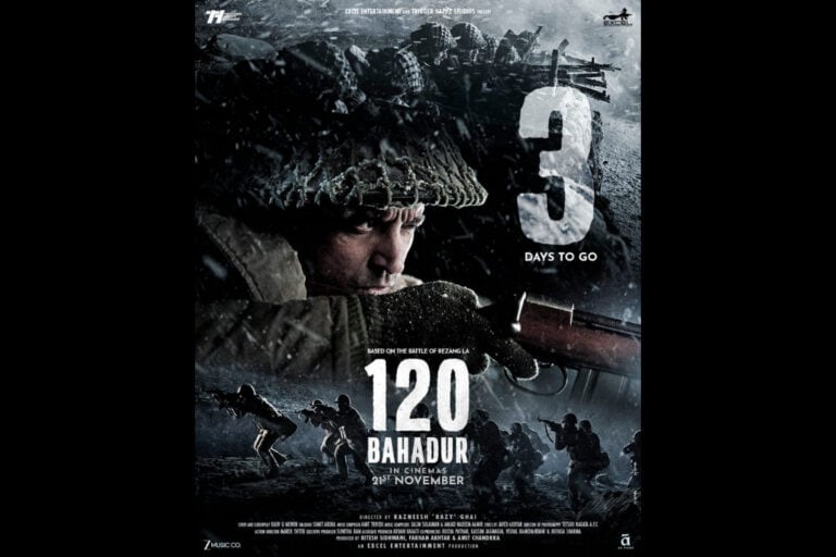 120 Bahadur Drops New Poster as 3-Day Countdown Begins — A Fierce Tribute to the Battle of Rezang La